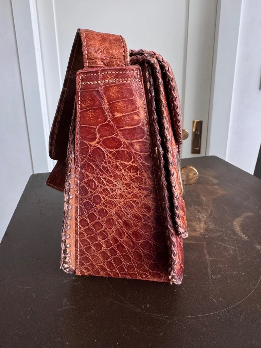 Vintage Authentic Alligator Handbag from 1949